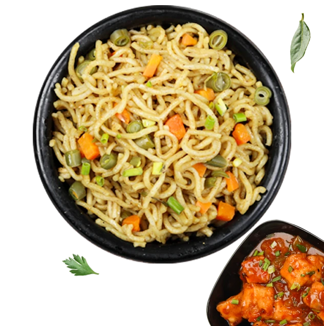 Millet Veg Noodles With Paneer Manchurian
